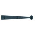 Acorn Mfg Acorn RIZBP Flush Dummy Rough Iron Bean Strap Cabinet Hinge - Flat Black RIZBP